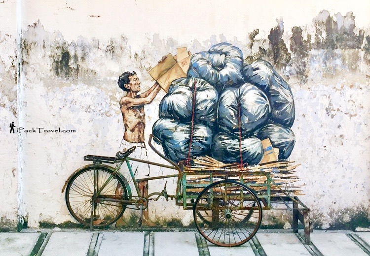 "Art of OldTown" Mural: Trishaw