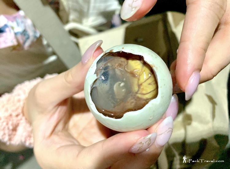 Inside a balut