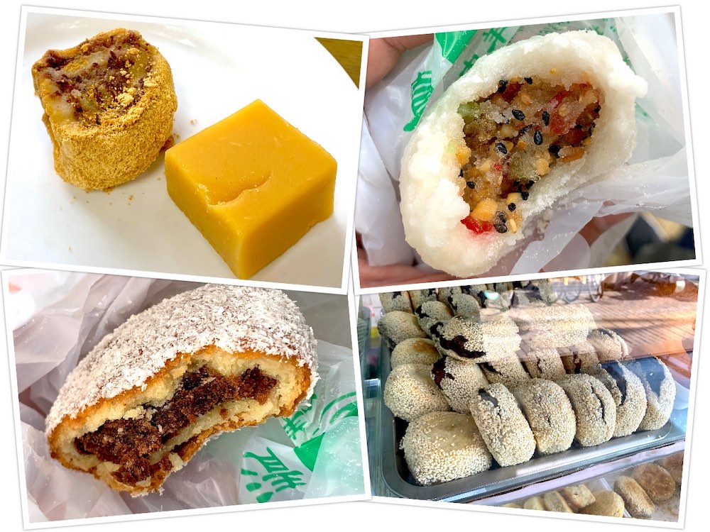 Beijing-Specialty Food: Rolling Donkey (驴打滚), Golden Pea Cake (豌豆黄), Aiwowo (艾窝窝), Kirin Crisp (麒麟酥) and Toad Spitting Honey (蛤蟆吐蜜)