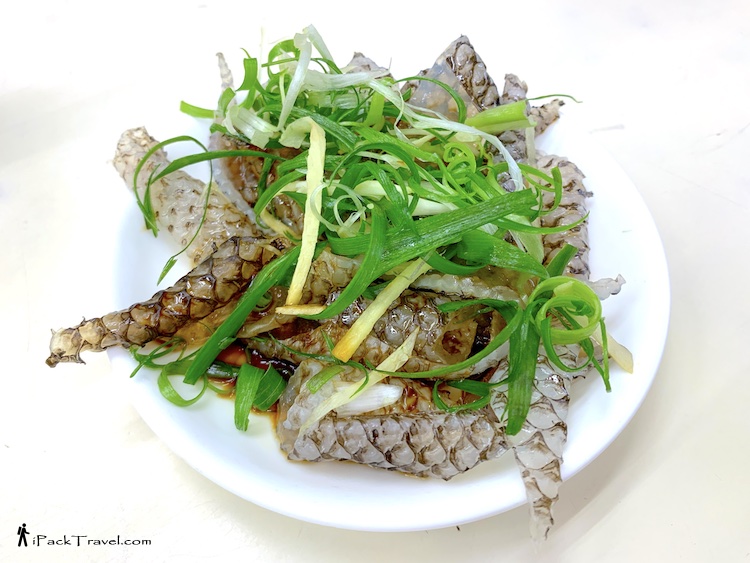 Cheong Kei Noodle House (祥记面家): Ginger-Scallion Blanched Fish Skins (姜葱灼鱼皮)