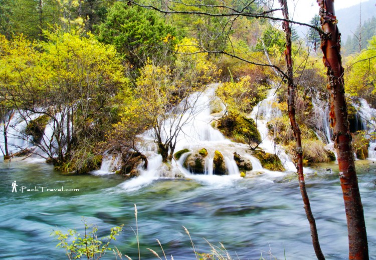 Jiuzhai Valley (九寨沟): Pearl Shoals Waterfall (珍珠滩瀑布)