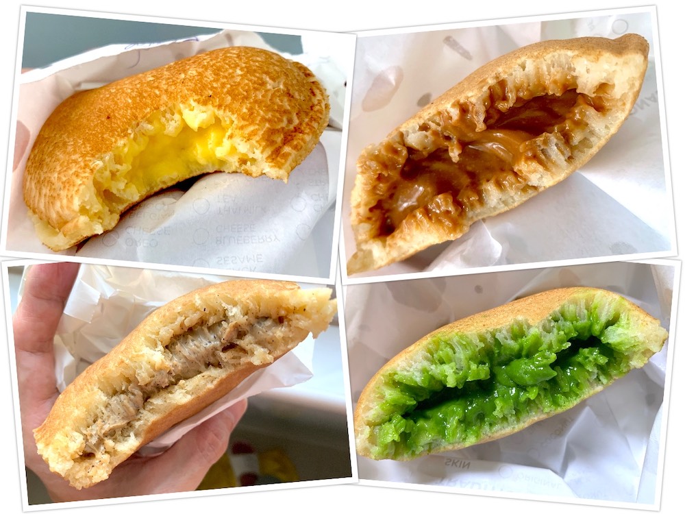 Munchi Pancakes: Munchi pancakes with custard, kopi, earl grey and kaya fillings