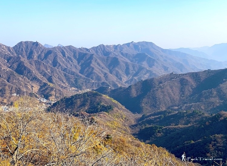 Mutianyu Great Wall (慕田峪长城): View of Great Wall beyond Mutianyu