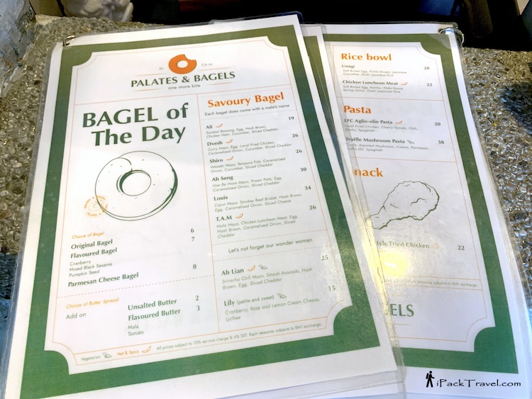 Palates & Bagels by T.A.M.: Menu