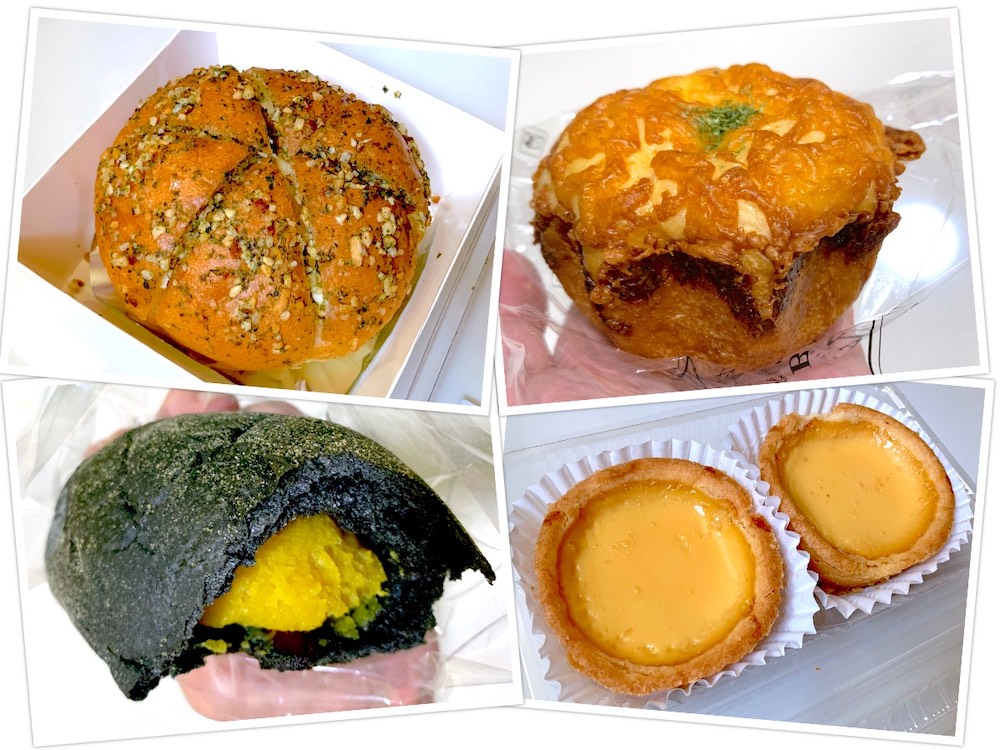 Verbena Patisserie Shop: Egg Tarts, Volcano Japan Cheese Bun, Korean-style Garlic Bun and Sweet Potato Bread