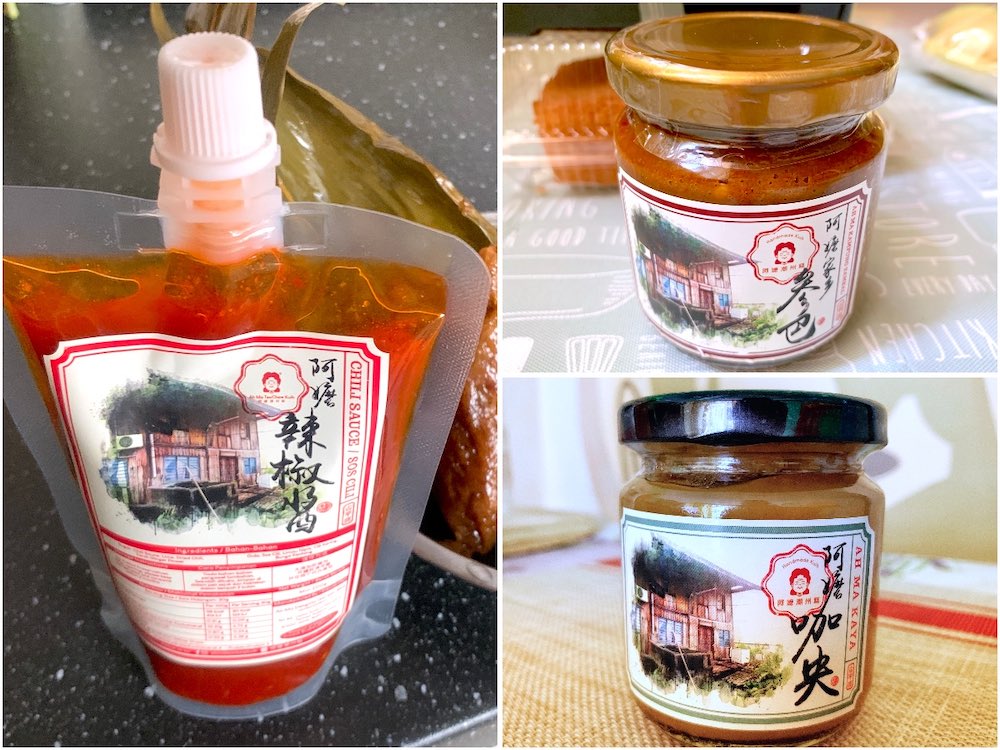 Ah Ma TeoChew Kuih (阿嬷潮州糕): Ah Ma Chilli Sauce (阿嬷辣椒酱), Ah Ma Kaya (阿嬷咖央) and Ah Ma Hometown Sambal Chilli (阿嬷家乡叁巴)