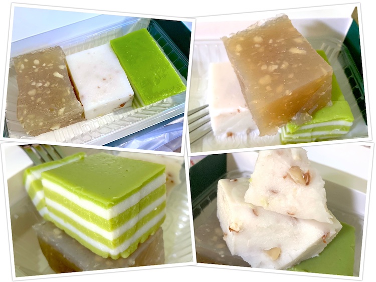 Kwan Kee Store (坤记糕品): Water chestnut cake, steamed almond cake and steamed pandan coconut milk cake