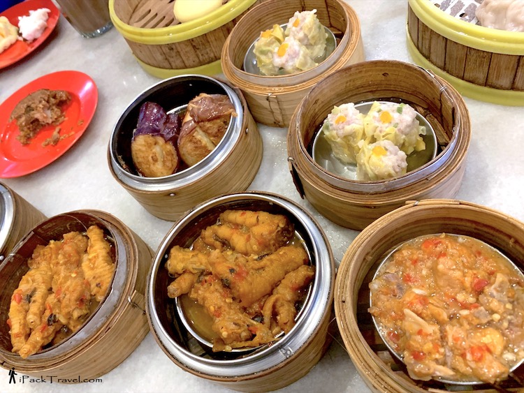Lai Ji Pau & Dim Sum (来记包点心): Chicken feet, steamed pork ribs, siew mai, fried eggplant, etc