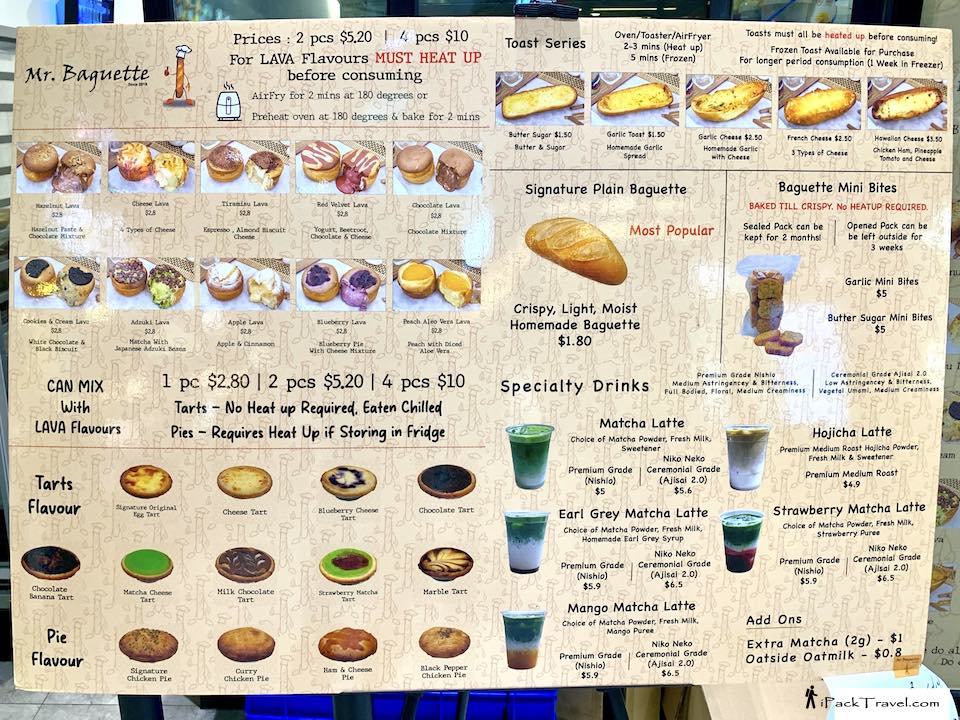 Mr. Baguette: Menu