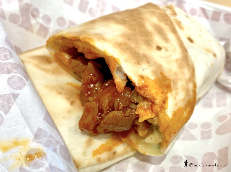 Sizzling Black Pepper Wrap (喜滋滋): Mala Chicken Wrap (麻辣鸡肉卷)