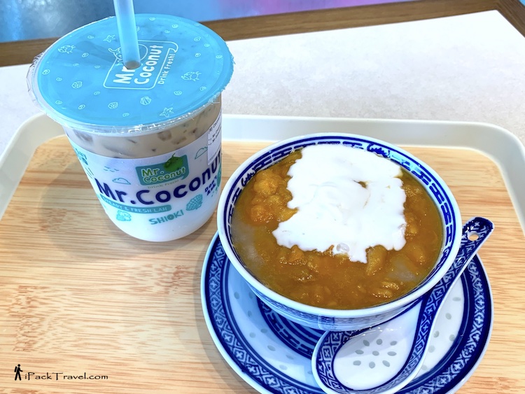 Three Little Coconut: Coconut Caffe Latte (椰子拿铁) and Sweet Potato Orh Nee Paste (地瓜芋泥)