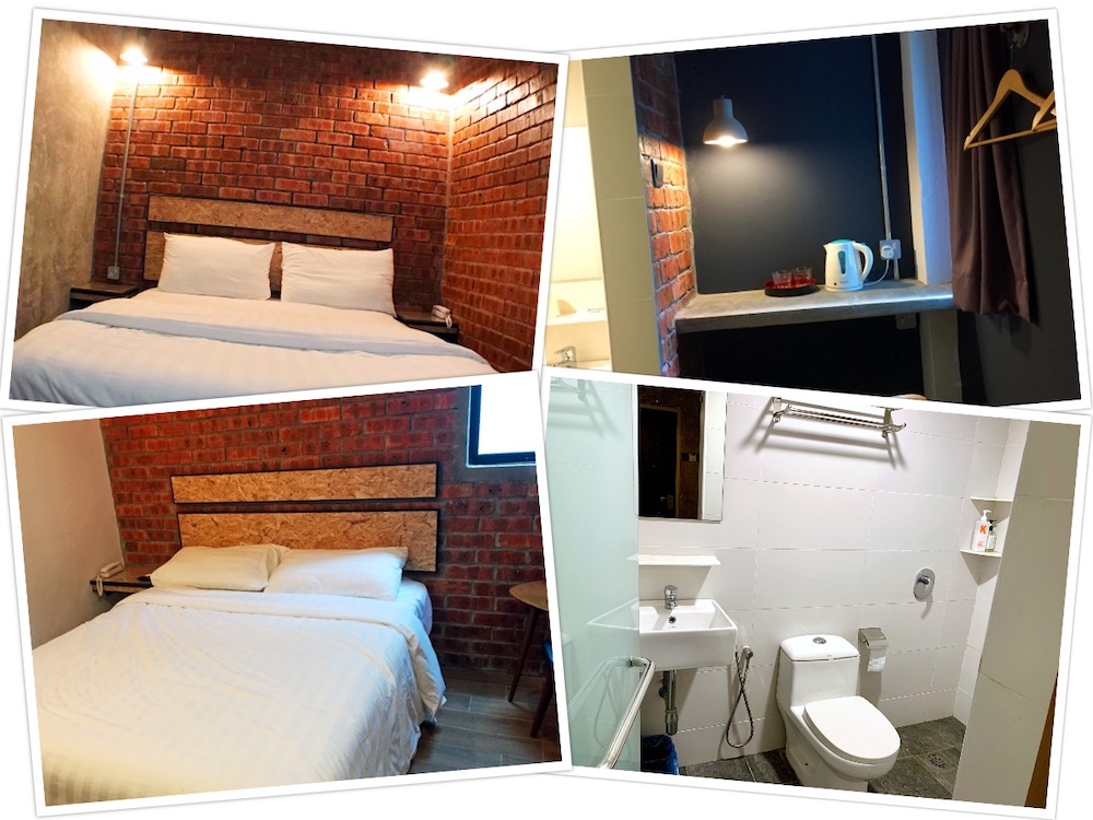 Brick Box Hotel: Different designs of Standard Double Rooms & Bathroom