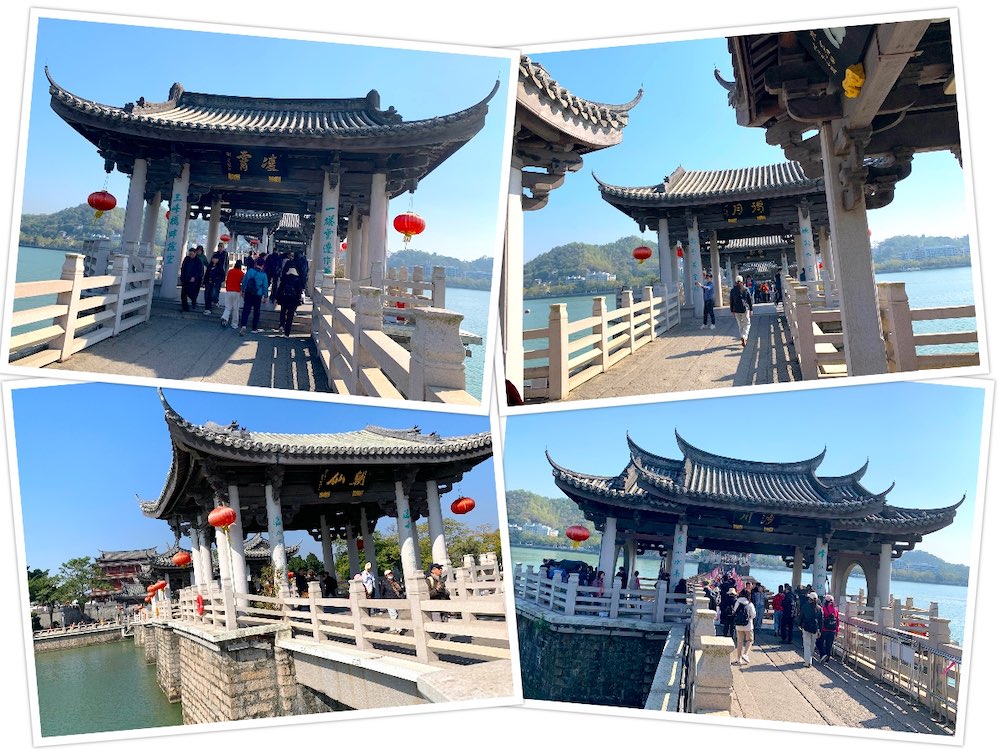 Guangji Bridge (广济桥): The western section with pavilions