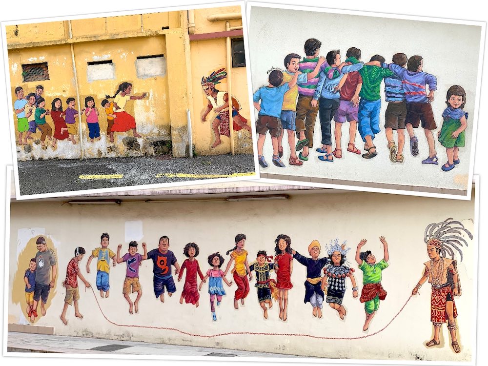 Street Arts @ Mural Art's Lane: Kids playing games in 2024