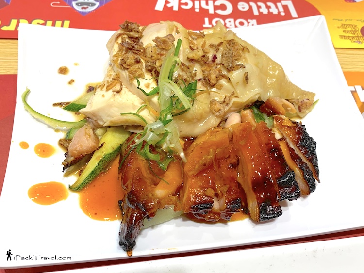 The Chicken Rice Shop: Steamed Chicken + Honey Barbecue Chicken