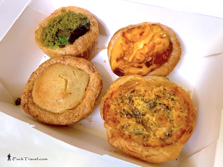 Hock Kee Kopitiam (福气安康): Matcha egg tart, sunshine egg tart, sea salt egg tart and curry potato egg tart.