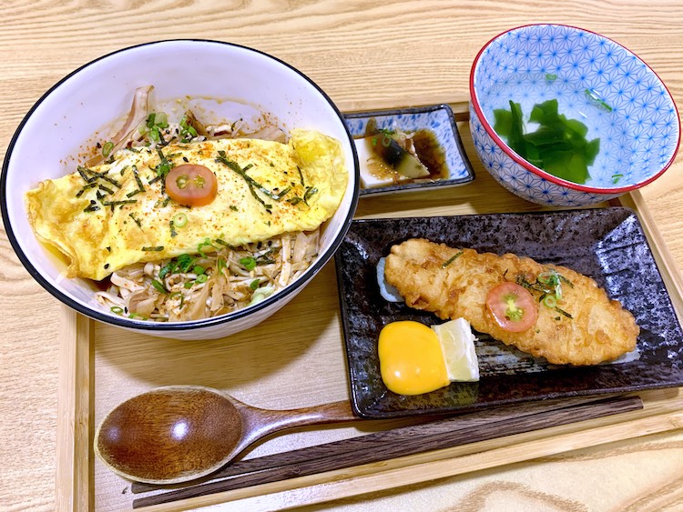 Kokoro Don & Noodle (心丼): Spicy Soy Sauce Noodle with Crispy Fish (香辣酱油拌面+香脆鱼排)