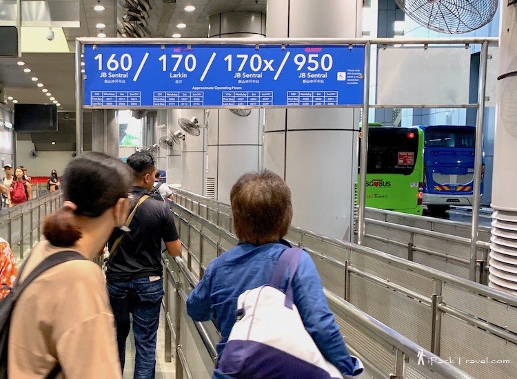 Woodlands Checkpoint: SBS Transit 160 / 170 / 170X / SMRT 950 to JB CIQ