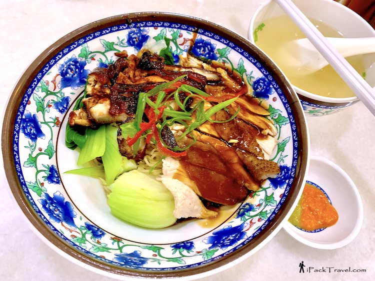 Pine Chicken Rice (松香鸡饭): Dual-delicacy noodle with char siew chicken and soy sauce chicken