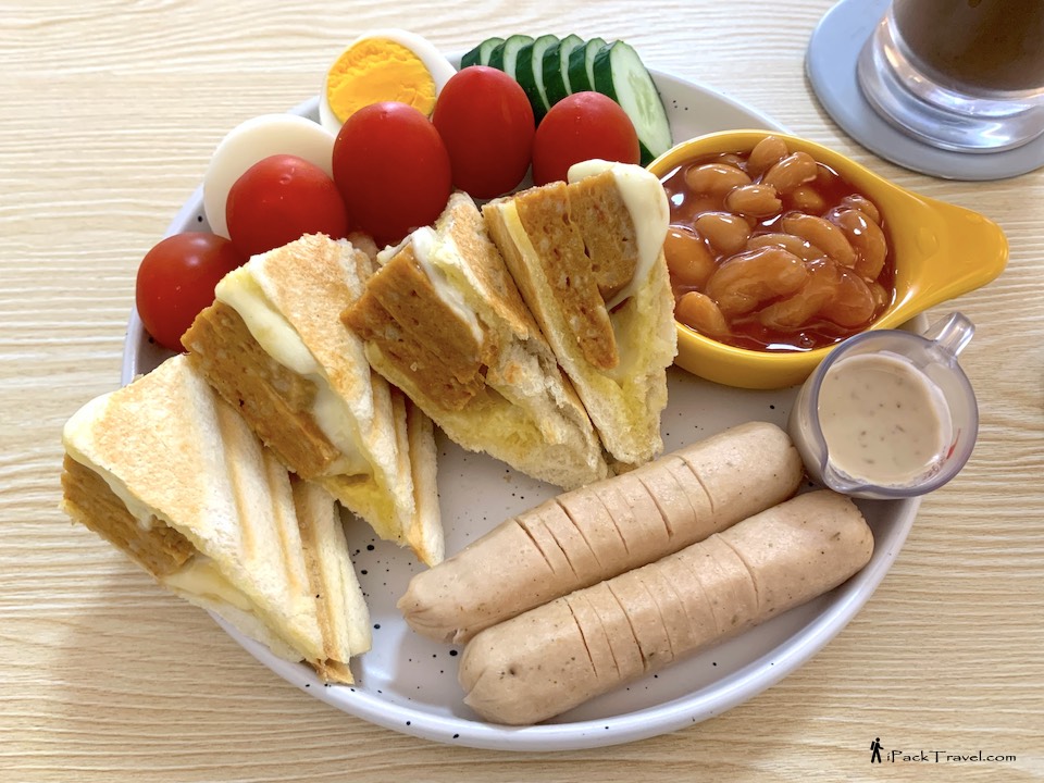 Three And A Half (三层半): Value meal set with Otah Cheese Toast Sandwich