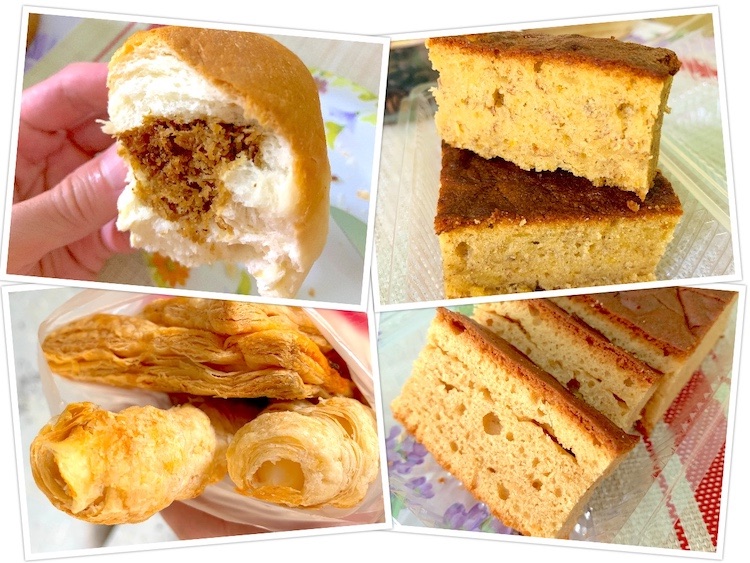 Salahuddin Bakery: Coconut bun, cream roll, banana cake, vanilla cake