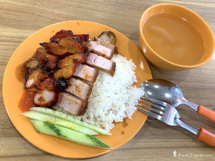 Shi Mei Hainanese Chicken Rice (实美芽菜鸡饭): Char Siew & Roasted Pork Rice (叉烧烧肉饭)