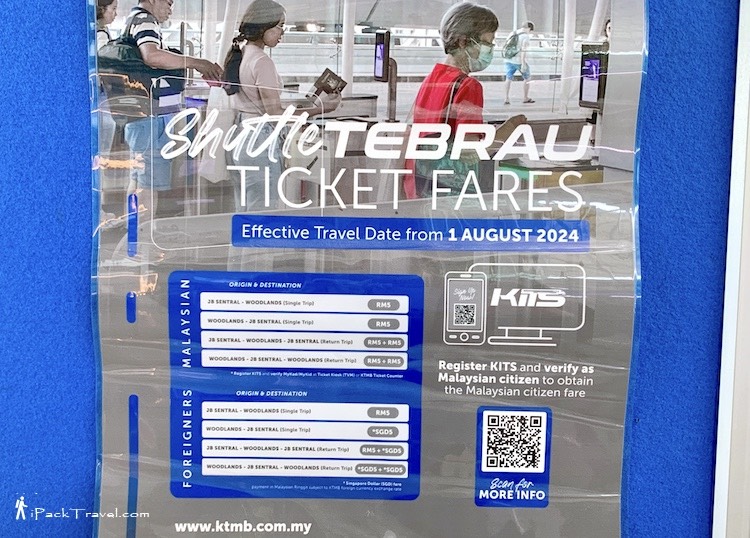 Shuttle Tebrau to JB: Ticket fares