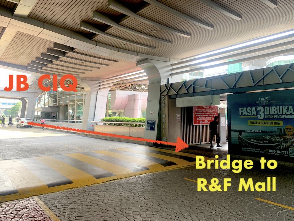 Johor Bahru Bus: Link bridge from JB CIQ to R&F Mall