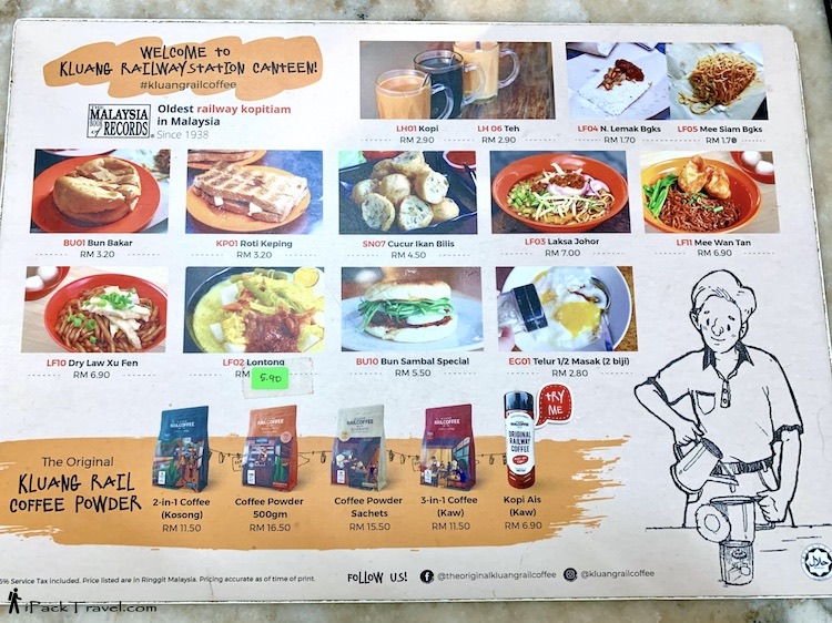 The Original Kluang Rail Coffee: Recommended items on menu