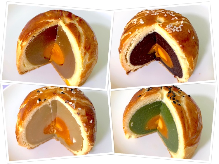 Yu Kong Moon Cake (游港上海月饼): 4 mooncakes with single yolk